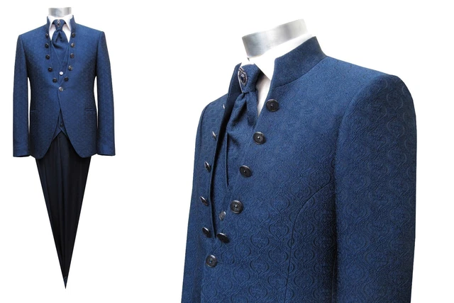 Gonna da passeggio Cutaway abito uomo 5 pezzi taglia 60 blu