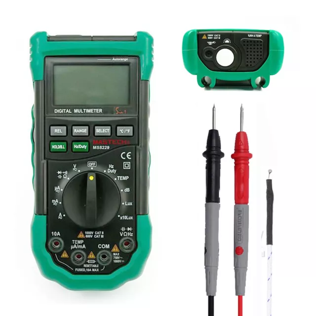 Tester MASTECH MS8229 5in1 Auto range Digital Multimeter DMM Sound Level