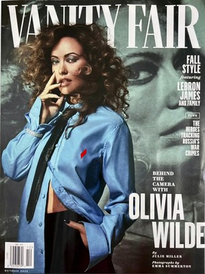 VANITY FAIR MAGAZINE October 2022 Cover Olivia Wilde Lebron James King