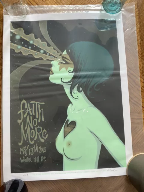 Tara McPherson Faith No More Poster *Signed/Numbered* Webster Hall NYC 5/13/15