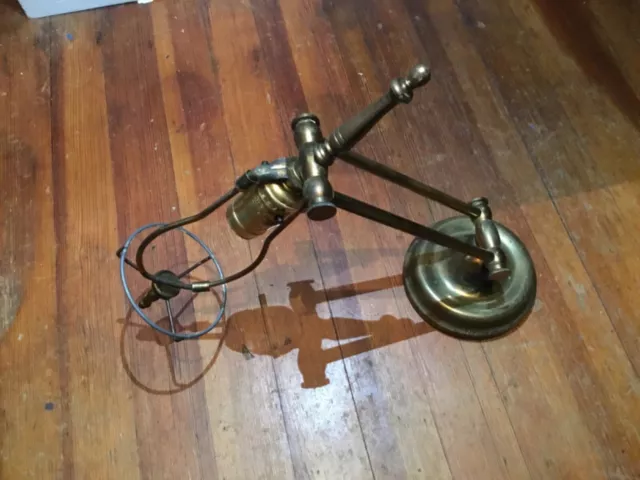 VTG Brass Tole Lamp  Reading Light Metal