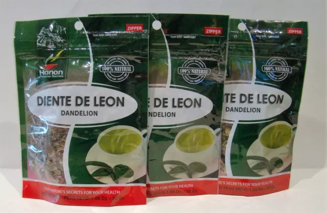 Diente de Leon Hierba (Dandelion Herbs) 3 Bags (30 grs/Bag)