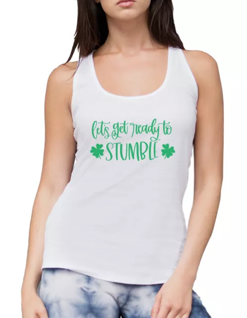 Lets Get Ready to Stumble St Patrick's Day Womens Vest Tank Top Irish St Paddy's