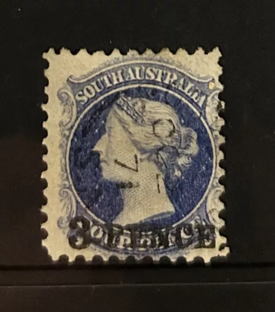 South Australia Blue - Blk 3d on 4d Perf 10 SG 93 Wmk Large Star CV$80+