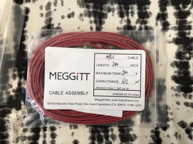 Meggitt Endevco 3090C-240, 240in 500˚F 622pF Low Noise Coaxial Cable Assembly