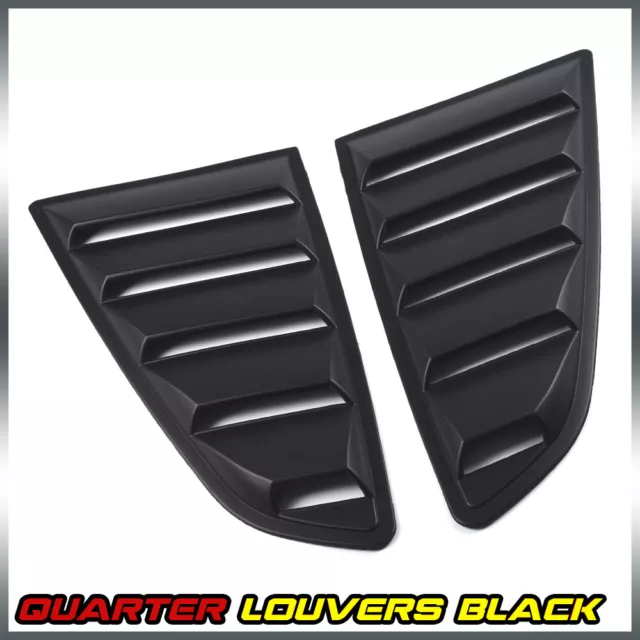 Black Side Vent Window 1/4 Quarter Scoop Louver Fit For 2015-2020 Ford Mustang