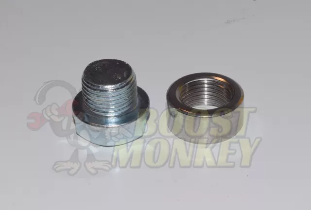 Stainless Steel Weld On O2 Oxygen Sensor Bung with Mild Steel Plug Bolt Cap