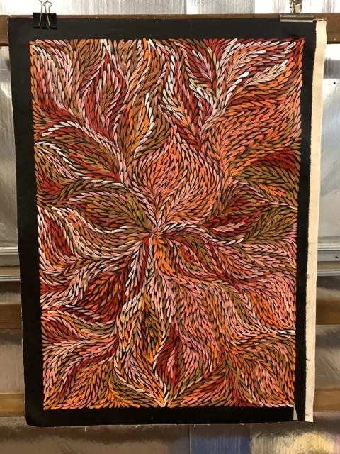 Jeannie Petyarre . 💕💕 Aboriginal Art  89cm x 63cm COA Supplied.