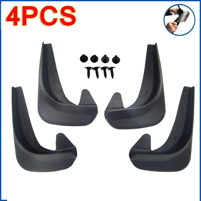 4PCS Car Universal Front+Rear Modified Mud Flaps Splash Proof Guards Auto Fender
