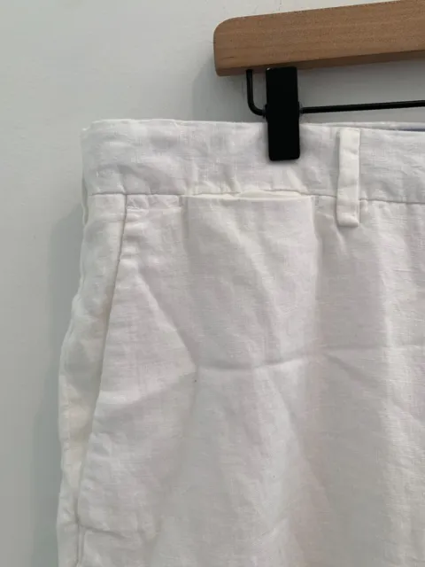 NWT Polo Ralph Lauren Linen Chino Pants Mens Size 40BX34 White Summer Resort 2