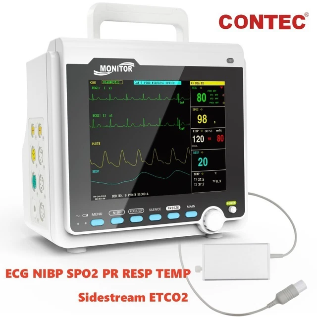 CE MULTI-PARAMETER ICU Vital Signs Patient Monitor Sidestream ETCO2 ...