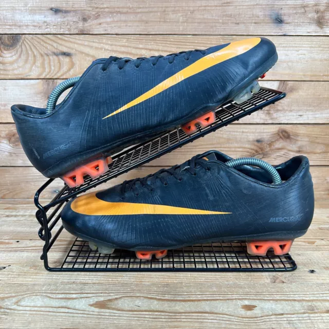 NIKE MERCURIAL VAPOR Superfly II FG Size UK 9 Black Orange RARE Football Boots 175.99 PicClick UK