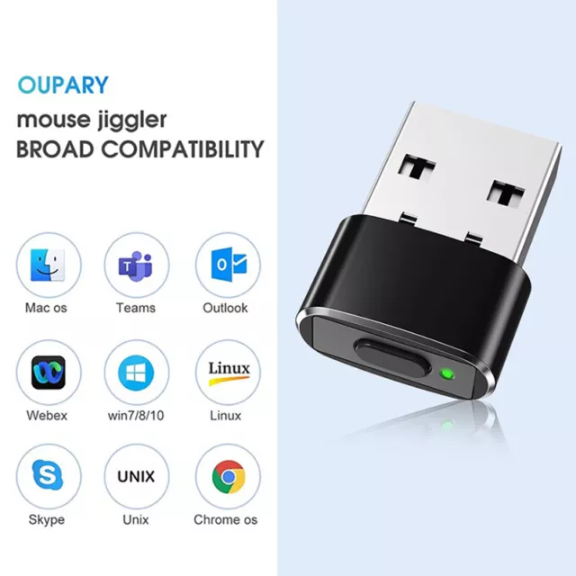 USB Mouse Jiggler Undetectable Mouse Mover with Separate Mode and ON/OFF ButtoDC