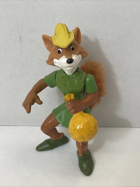 Robin Rood Toy VINTAGE 1995 DISNEY'S Robin Hood PVC Toy Action Figure w/ Fur Tail 3.5 ...