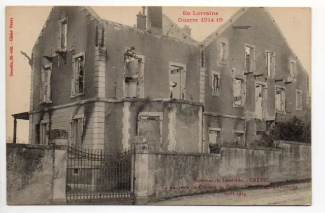 CREVIC Meurthe et moselle CPA 54 guerre chateau de general lyautey