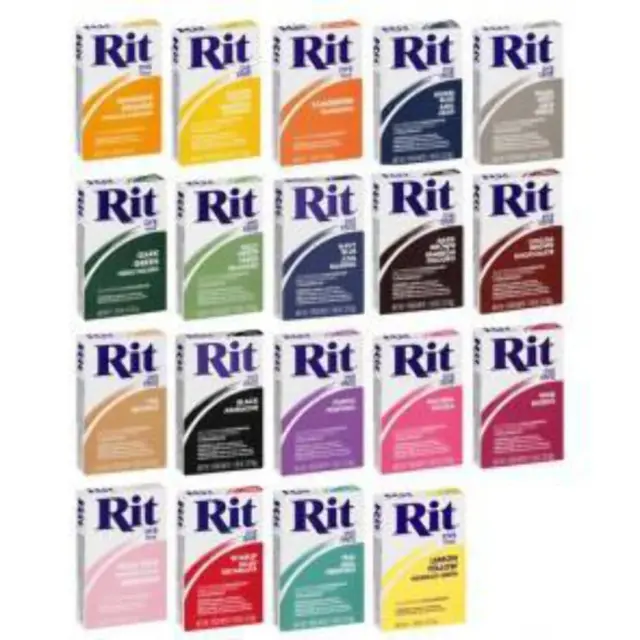 RIT All Purpose Fabric Dye Powder (31.9g) - Choose From 21 Colours