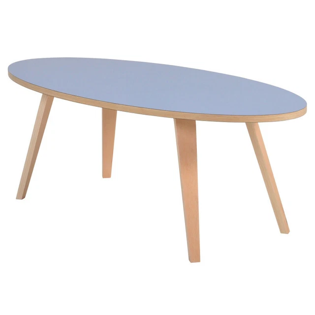 Mesa auxiliar mesa de centro sofá mesa escandinava salón ARVIKA ovalada 120 cm B
