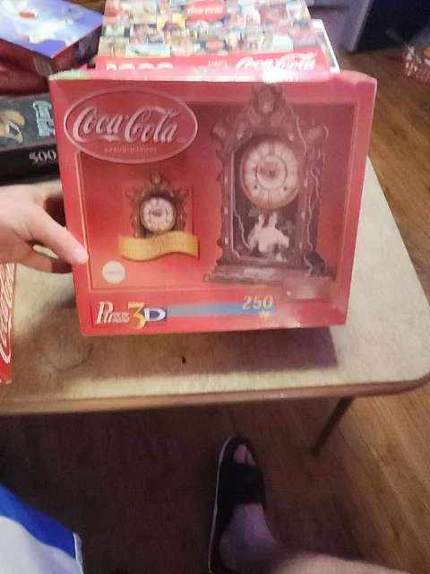 Coca-Cola Vintage 3D Puzzle 250pc with Working Quartz Clock, New/Sealed 2002