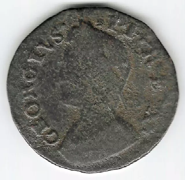 1730-1754 King George Ii Copper Farthing Coin Good Condition 2G111