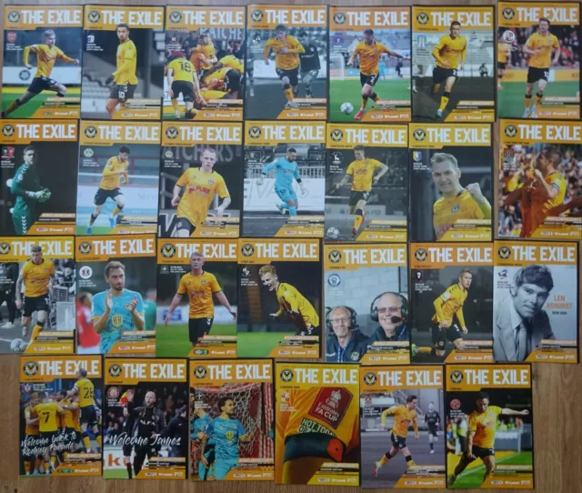 2021/22 NEWPORT COUNTY Home Programmes *** Select from v ....***