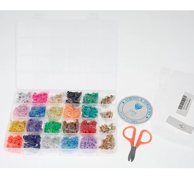 1 Box Clay Flat Beads Round Clay Spacer Beads 18 Colors Round Polymer Clay LoaYr