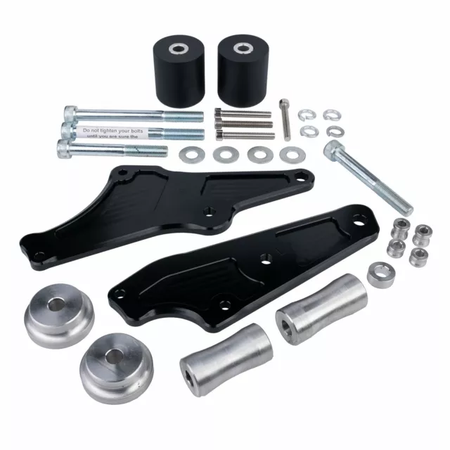 BikeTek Black STP Frame Slider Crash Protectors For Honda CBR500R 13-15