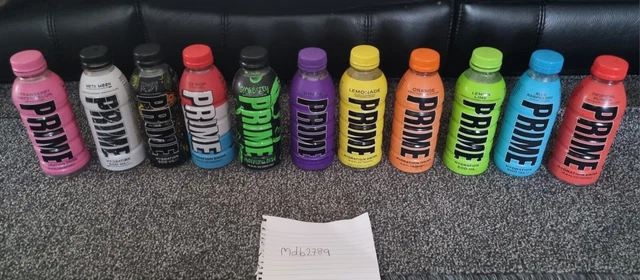 11 EMPTY PRIME Hydration Drinks Bottles Including RARE US Grape Empty ...