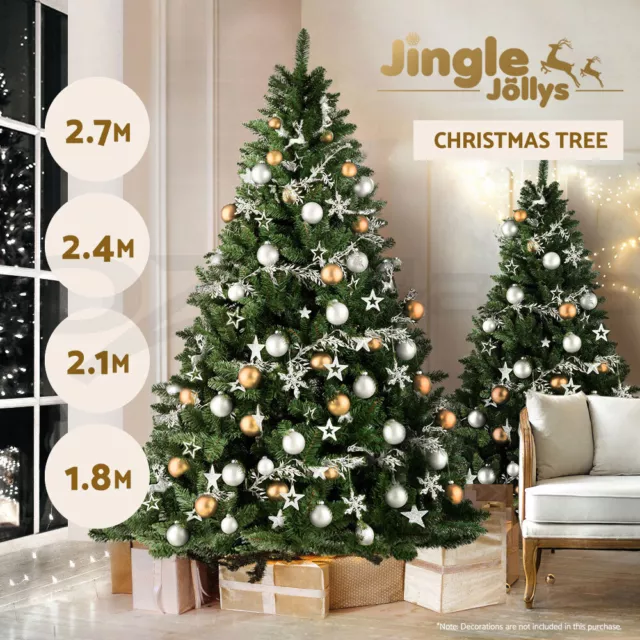 Jingle Jollys Christmas Tree 2.7M/2.4M/2.1M/1.8M Xmas Trees Green Decorations