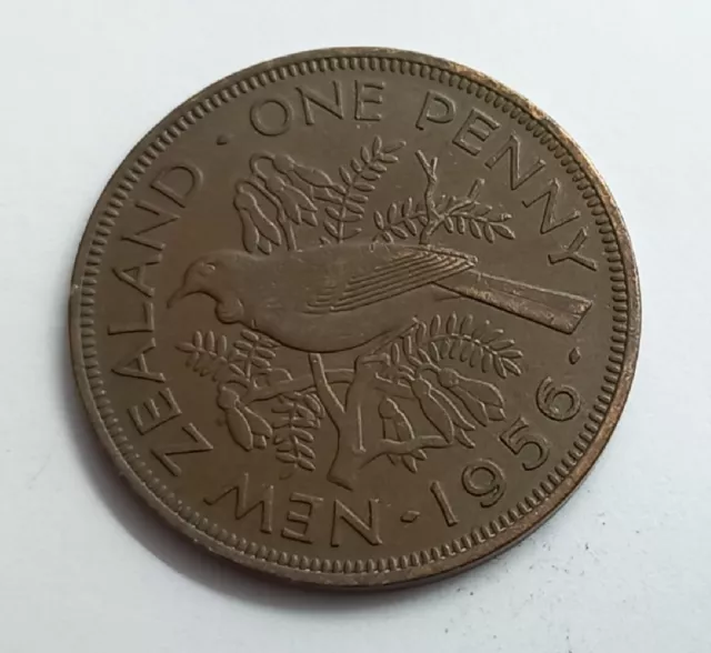 1956 New Zealand Penny - KM# 24 | 1d NZ Pre-decimal Coin