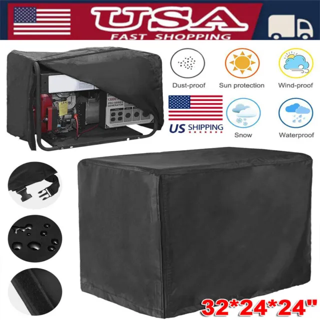 Universal Generator Cover 600D Waterproof For 3000-5000watt (32" X 24" X 24")