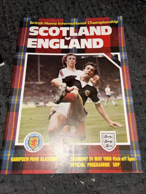 Scotland V England Home International 24th May 1980