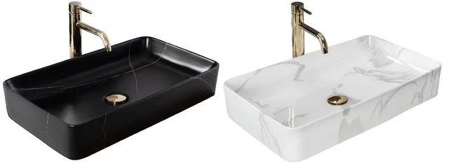 Aufsatzwaschbecken Schwarz Wei