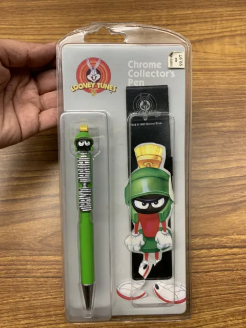 LOONEY TUNES Chrome Collectors Pen Marvin The Martian  1997 B12