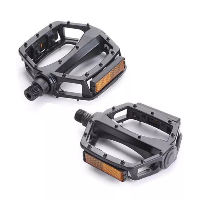 Pair Aluminium Alloy Mountain Bike Road Bicycle Pedals Anti Slip 2 DU Bearing