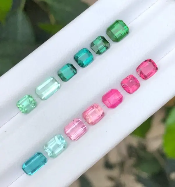 7.25 CT Beautiful Mixed Color Tourmaline lot of loose gemstones from Afghanistan