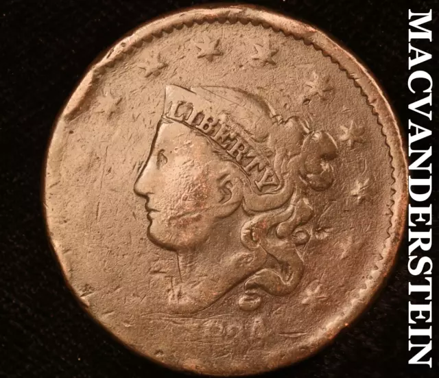 1834 Coronet Head Large Cent - Scarce  Semi-key  Better Date  #V987