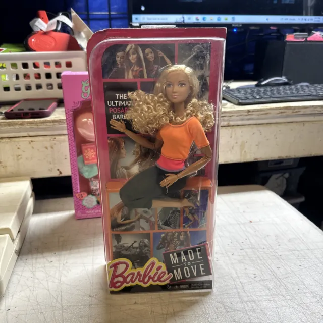 2015 Barbie Made to Move Ultimate Posable Doll Orange Top Sealed Mattel HTF