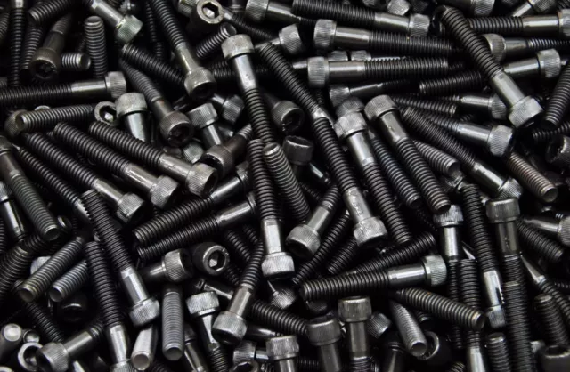 (100) Socket Head 5/16-18 x 1-3/4 Cap Screw SHCS Black A574 Allen Machine Bolts