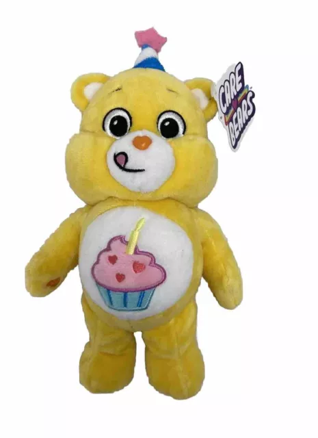 Care Bears Birthday Bear Stuffed Animal/Plush Doll, 11", 2022 Basic Fun, Yellow