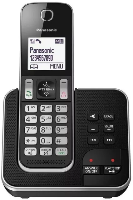 PANASONIC DECT Digital Cordless Phone with Answering Machine &Quad-Pack Handsets 2