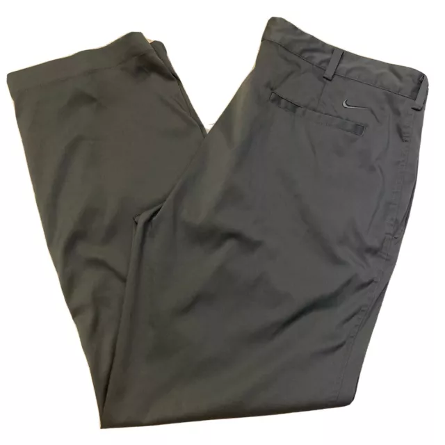 NIKE Golf Standard Fit Gray Flat Poly Tech Golf Pants Men's 38 x30