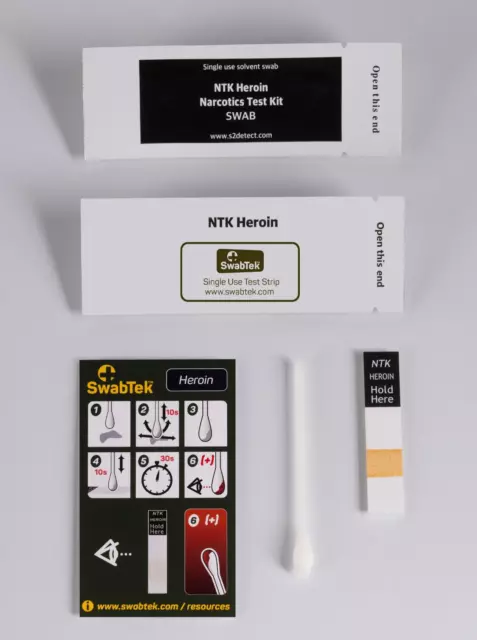 SwabTek Heroin Test Kit-  to detect the presence of Heroin on surfaces etc