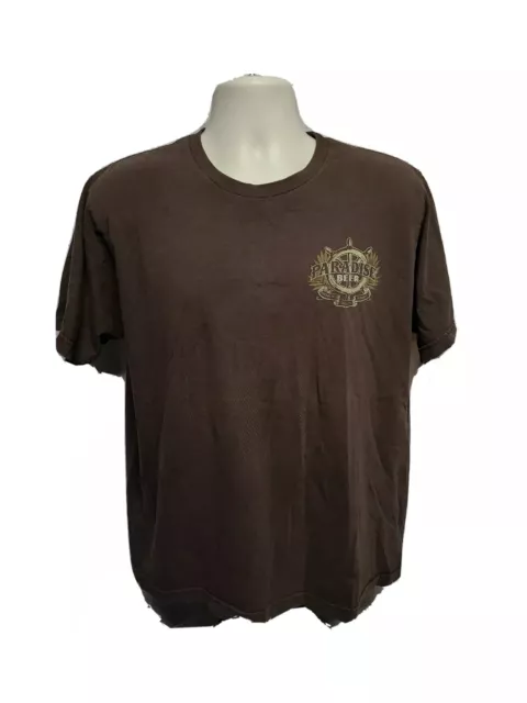 Paradise Imported Beer Premium Lager Adult Medium Brown TShirt