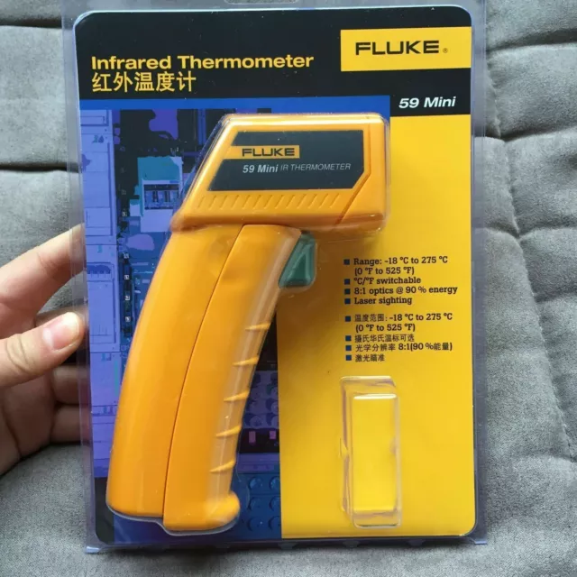 Fluke 59 F59 Mini Handheld Laser IR Infrared Thermometer Gun 0~525°F Temp tester