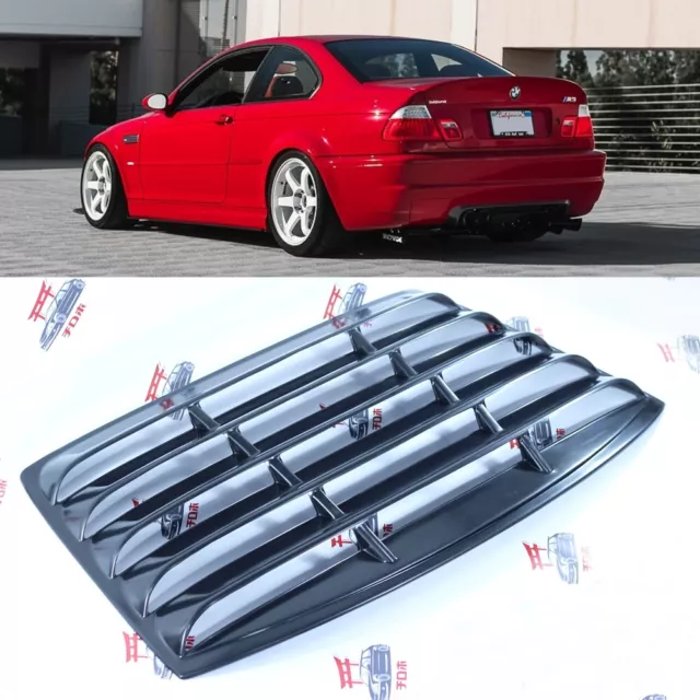 BMW E46 Coupe M3 Rear Window Louver Spoiler Sun Shade Cover ABS plastic