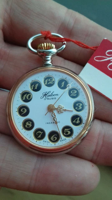 Montre Vintage Halcon 'Œuf' - Mécanique Manuelle, Suisse, Années 60, Unisexe, Neuf Avec étiquettes