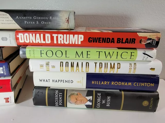 Political Book Lot. Trump Clinton Ann Coulter Obama Bush 2