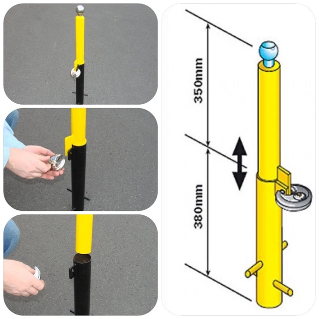 Maypole Keys MAYPOLE HEAVY DUTY Robust Removable Security Post Driveway Ballard ...