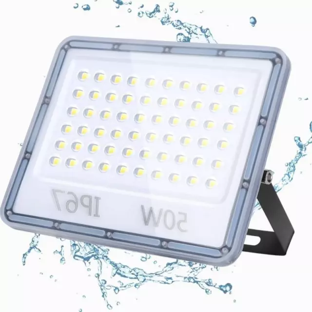 50W LED Fluter Außen Strahler 6000K Tageslichtweiß Garten Lampe Scheinwerfer