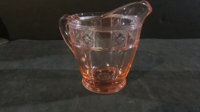 Vintage Depression Glass - Pink Glass - Creamer or Small Pitcher